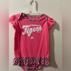 Detroit Tigers 24M Pink Onesie. Majestic Athletic.  Never worn.